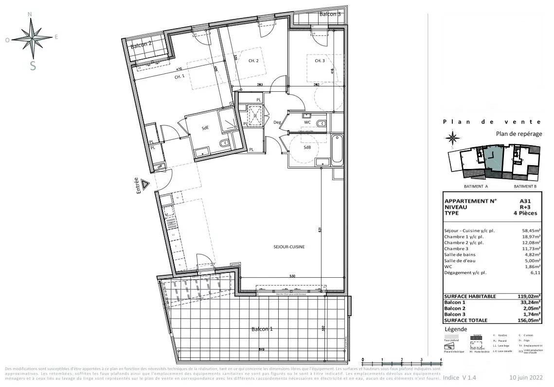 3 Bed, 2 Bath, ApartmentFor Sale, Cap-d'Ail, Alpes-Maritimes