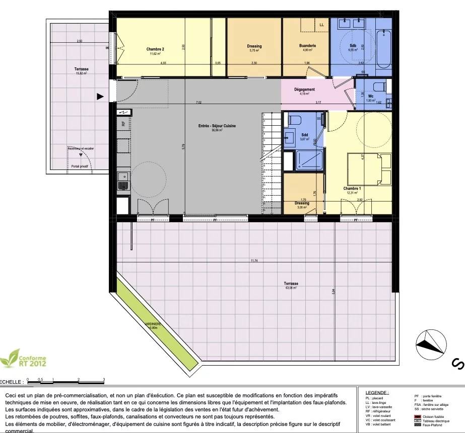 3 Bed, 2 Bath, ApartmentFor Sale, Châteauneuf-Grasse, Alpes-Maritimes
