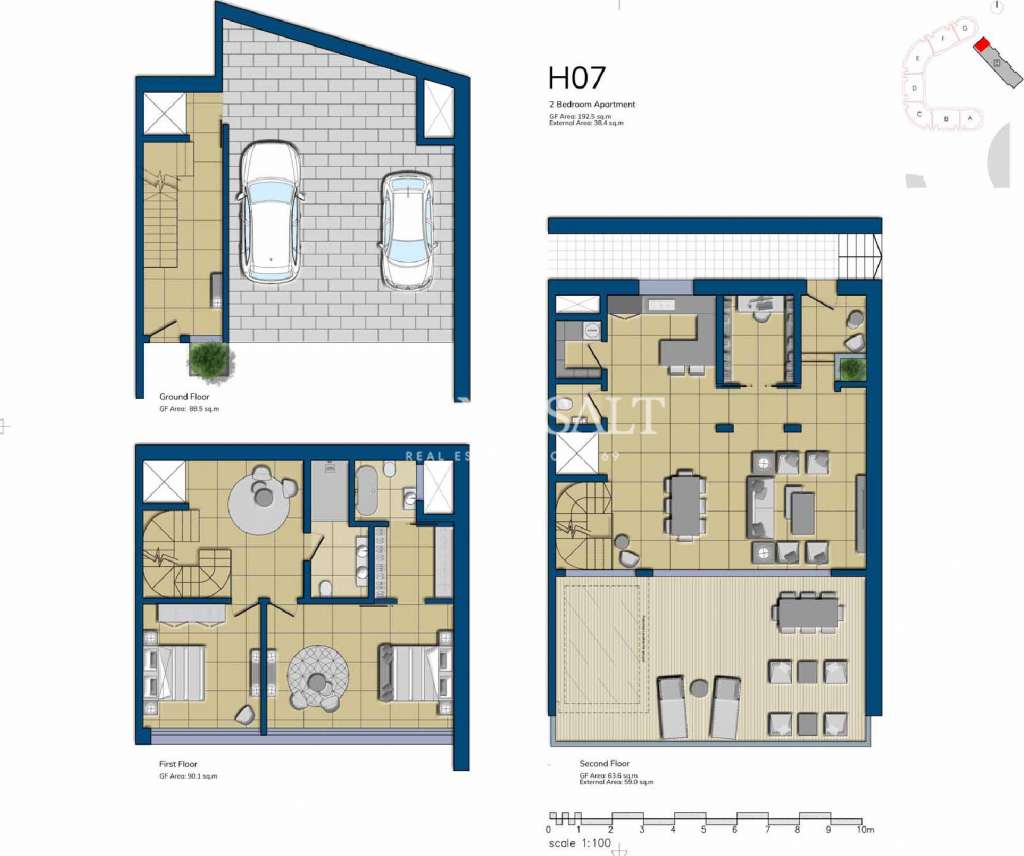 2 Bed, ApartmentFor Sale, The Shoreline at Smart City, Malta