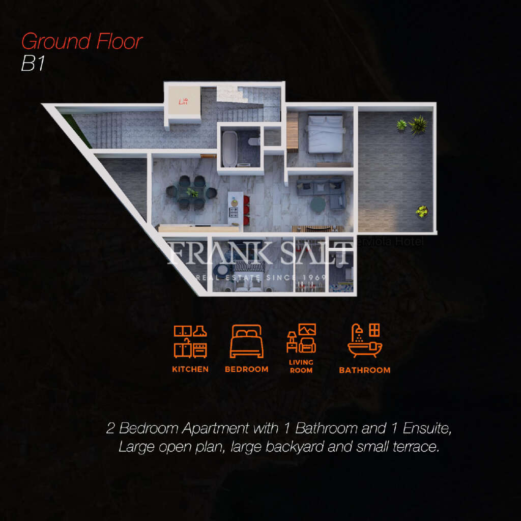 2 Bed, ApartmentFor Sale, Marsascala, Malta