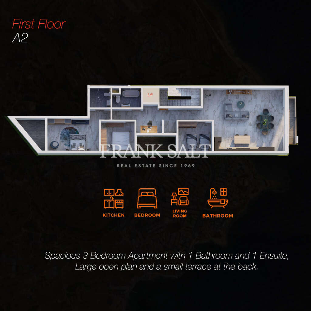 2 Bed, ApartmentFor Sale, Marsascala, Malta