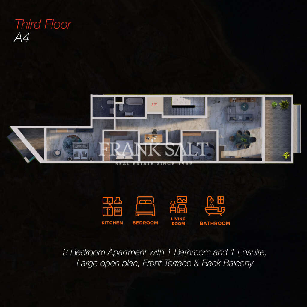 2 Bed, ApartmentFor Sale, Marsascala, Malta