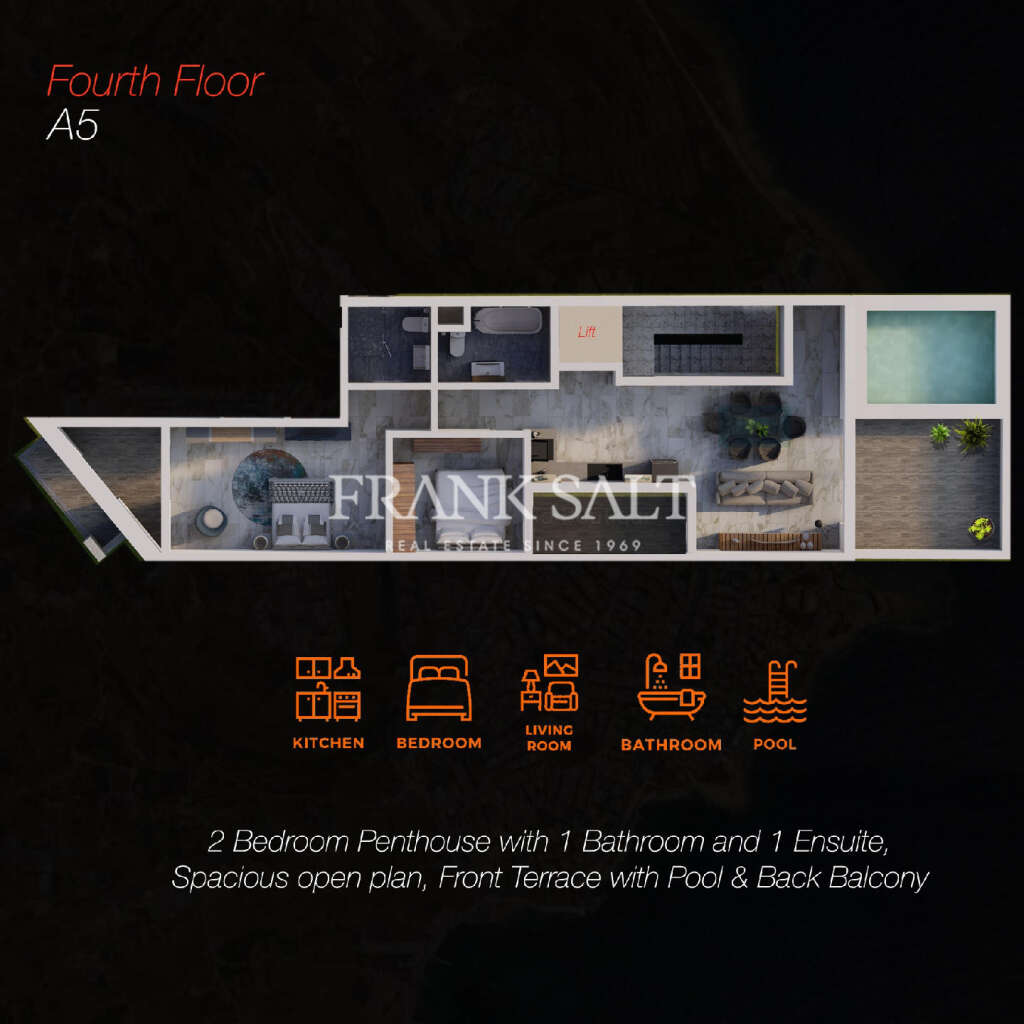 2 Bed, ApartmentFor Sale, Marsascala, Malta