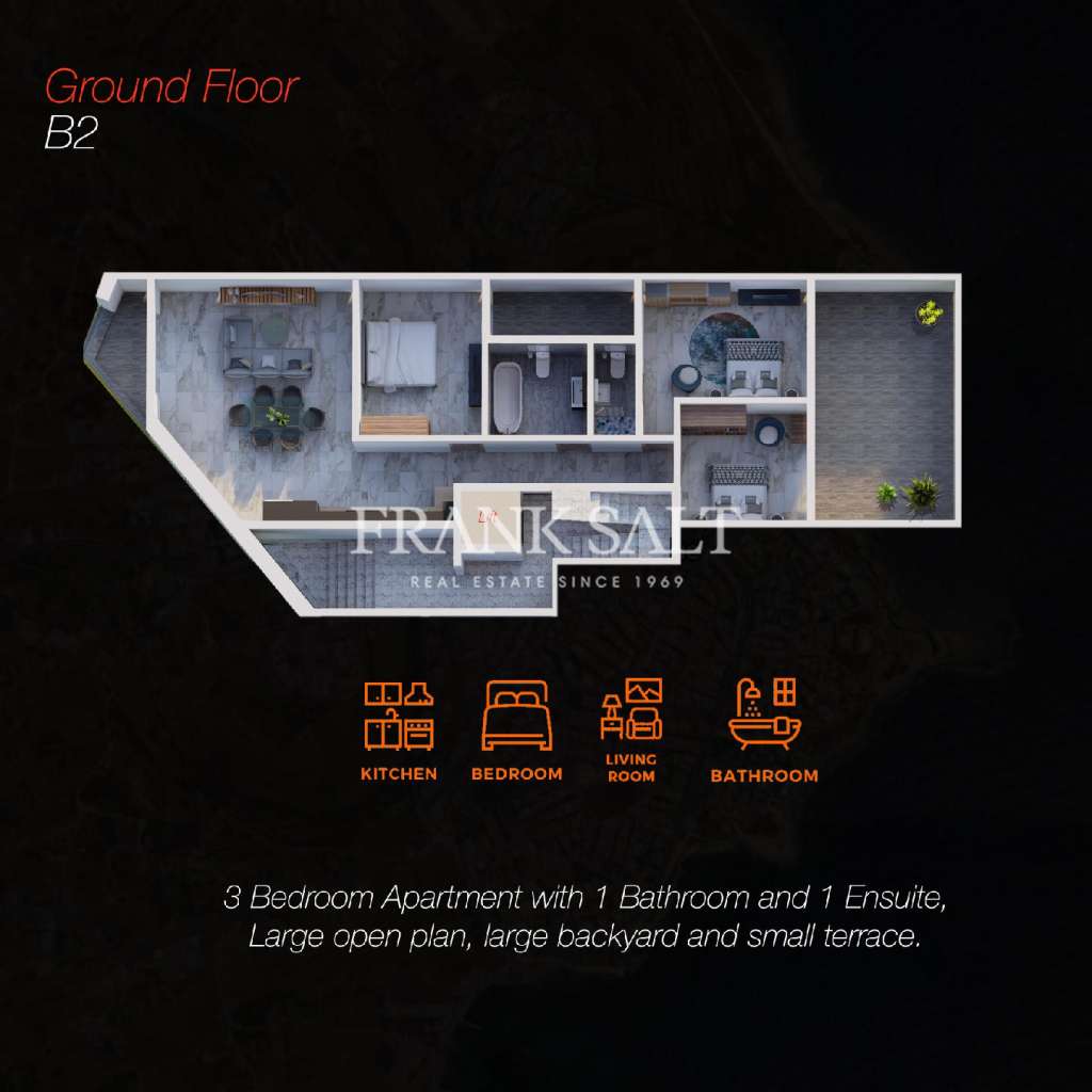 3 Bed, ApartmentFor Sale, Marsascala, Malta