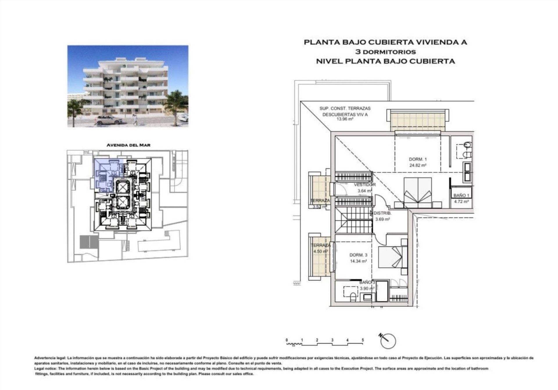 3 Bed, 2 Bath, ApartmentFor Sale, Benalmadena, Malaga, 29630