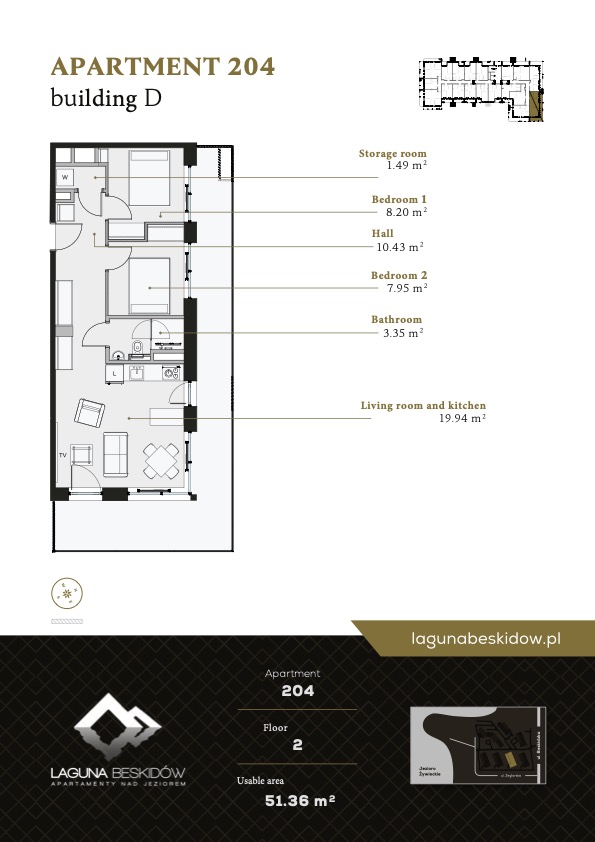 2 Bed, 1 Bath, ApartmentFor Sale, Zywiec, Silesia Province
