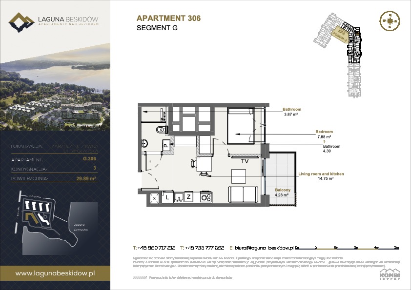 1 Bed, 1 Bath, ApartmentFor Sale, Zywiec, Silesia Province