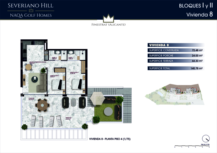 2 Bed, 2 Bath, HouseFor Sale, Finestrat, Alicante