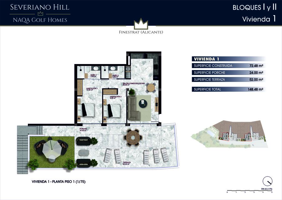 2 Bed, 2 Bath, HouseFor Sale, Finestrat, Alicante