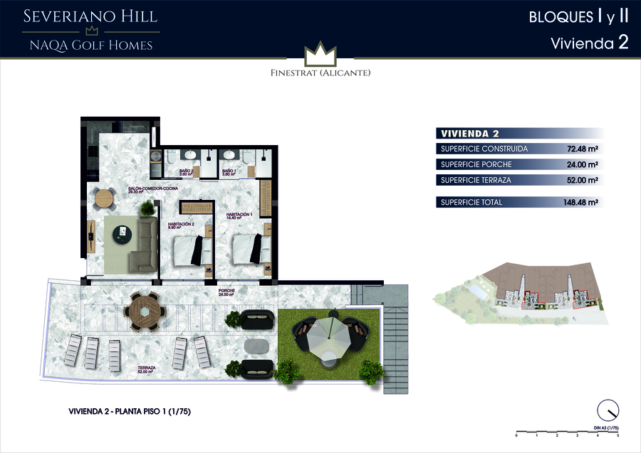 2 Bed, 2 Bath, HouseFor Sale, Finestrat, Alicante