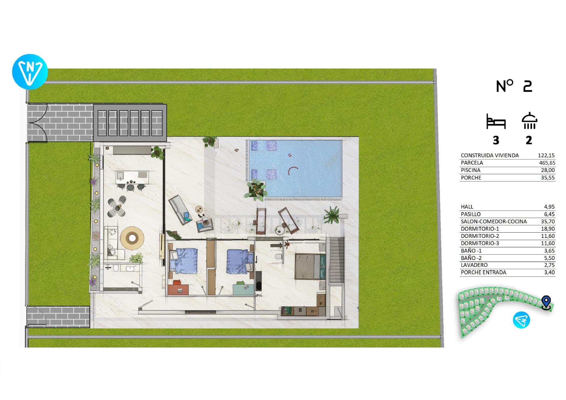 3 Bed, 2 Bath, HouseFor Sale, Algorfa (La Finca Golf), Alicante