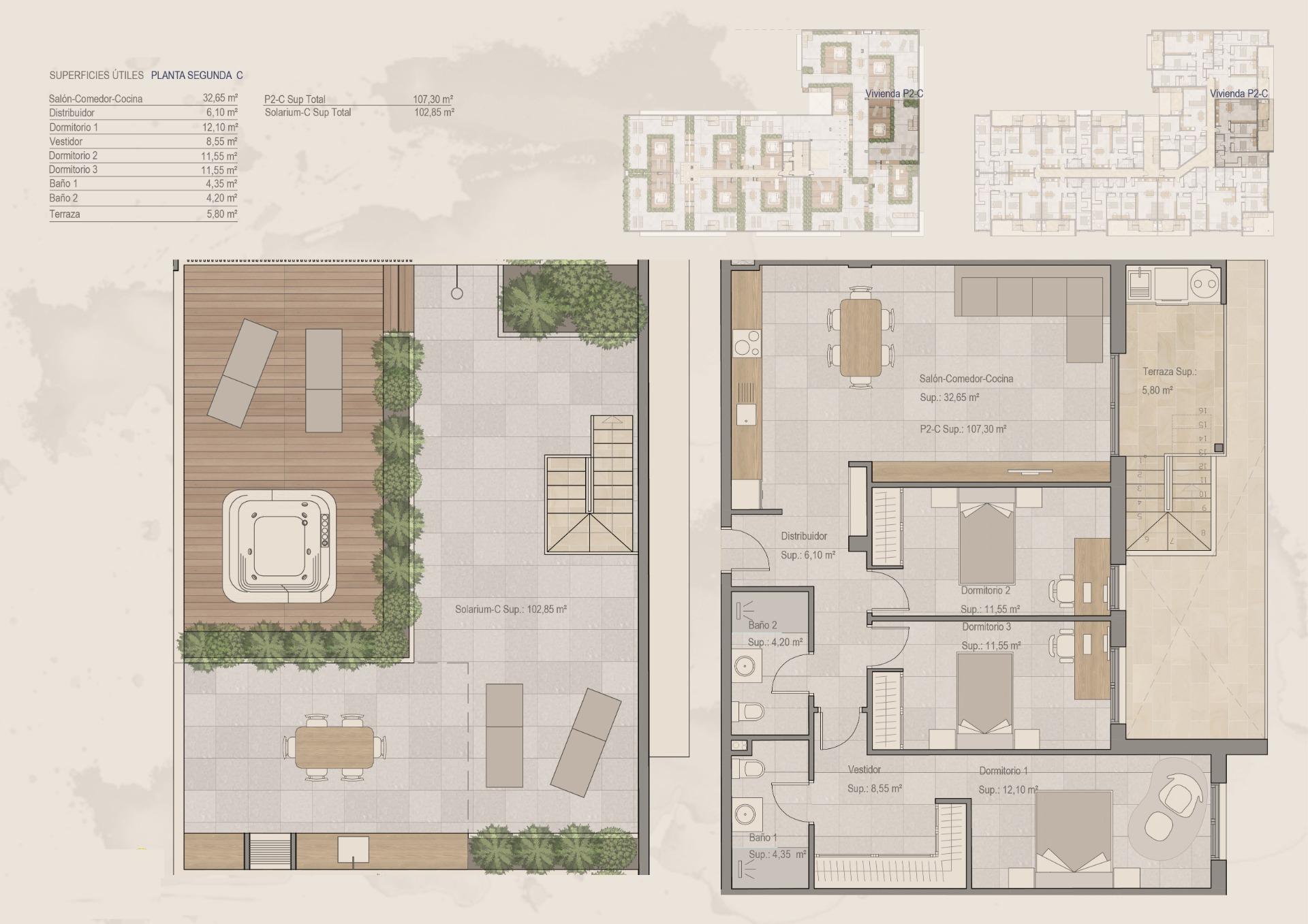 3 Bed, 2 Bath, ApartmentFor Sale, Torre Pacheco, Costa Calida