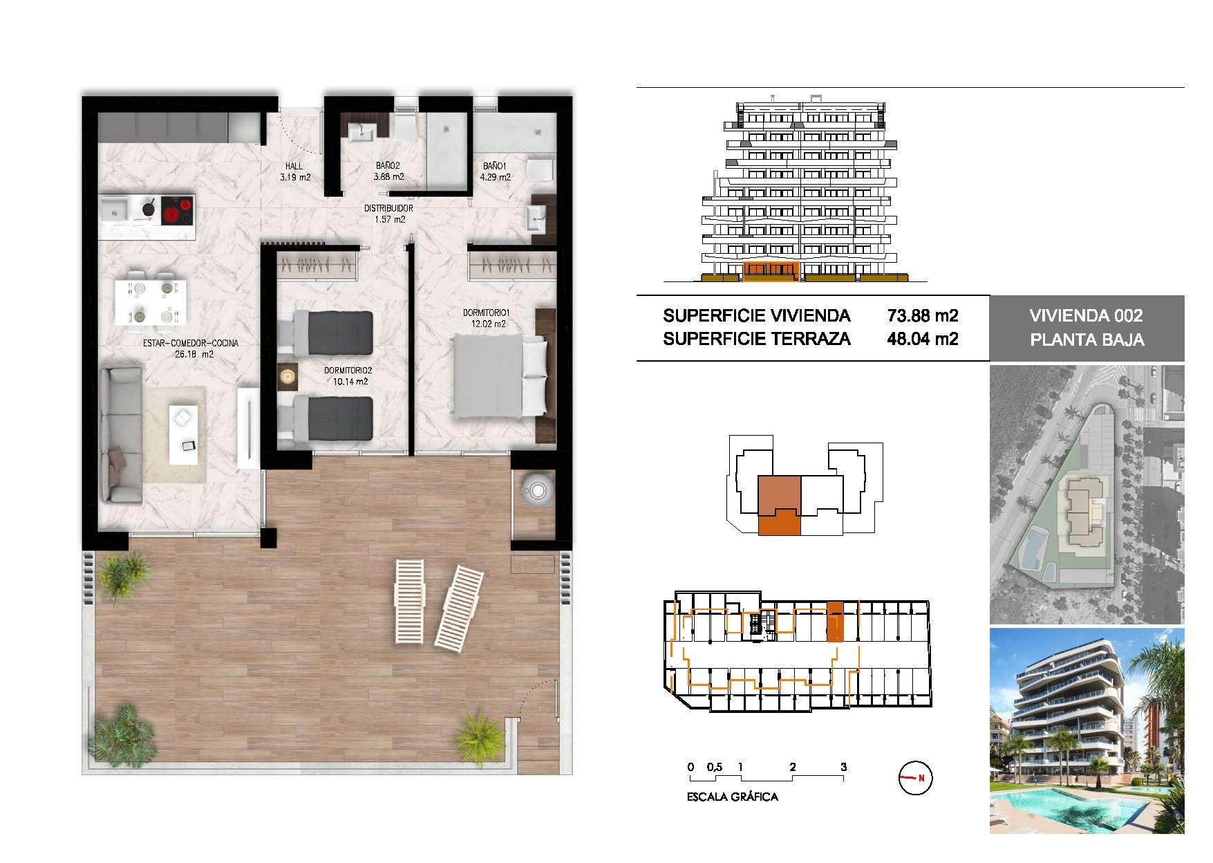 2 Bed, 2 Bath, ApartmentFor Sale, Guardamar Del Segura, Alicante