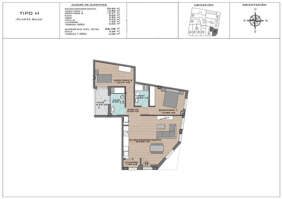 2 Bed, 2 Bath, ApartmentFor Sale, Algorfa, Alicante
