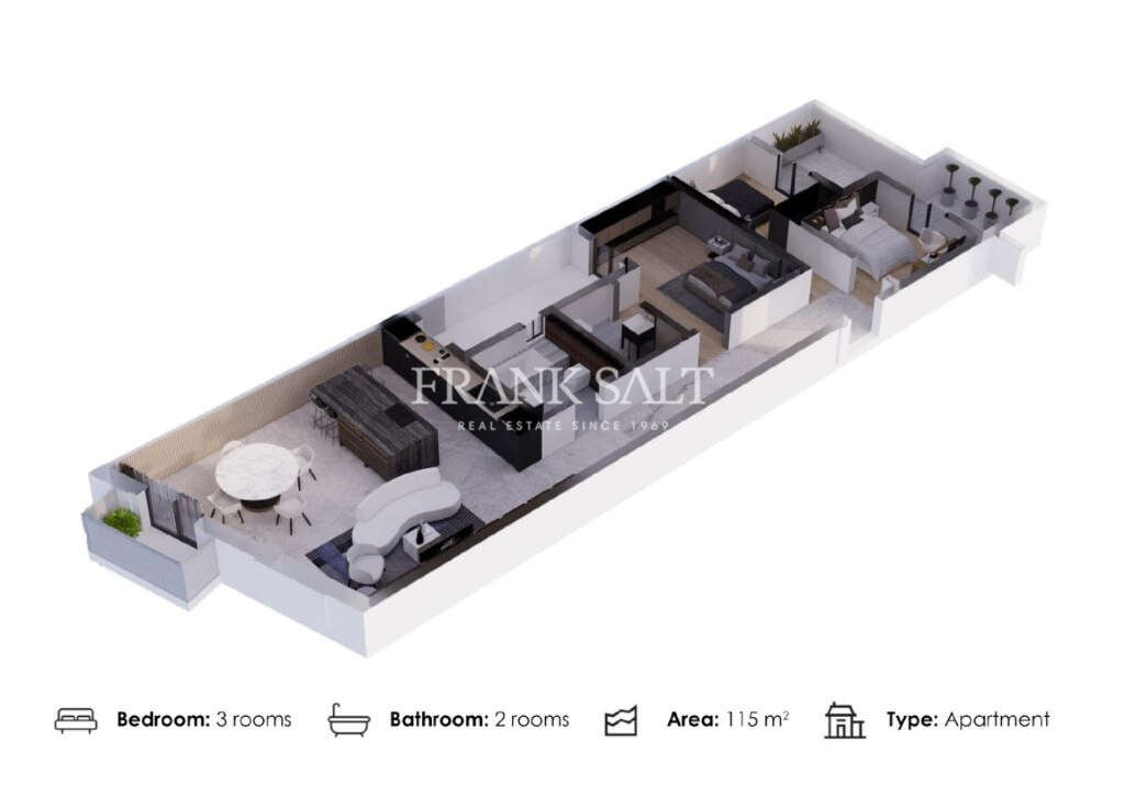 3 Bed, ApartmentFor Sale, Ghaxaq, Malta