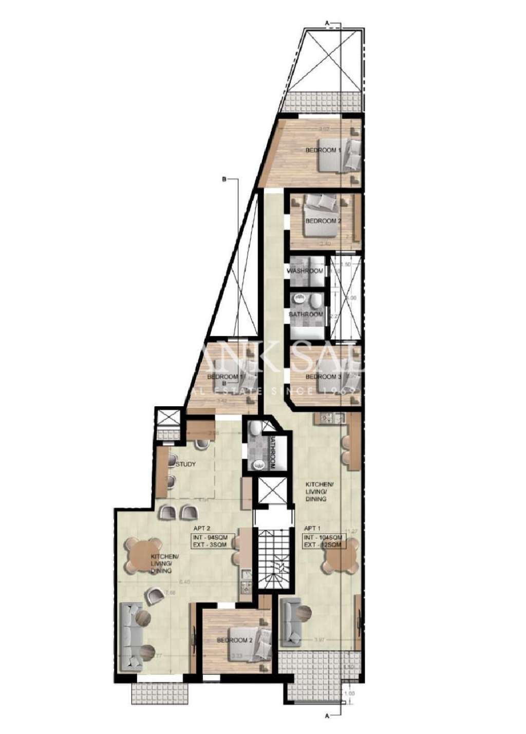 3 Bed, ApartmentFor Sale, Fgura, Malta