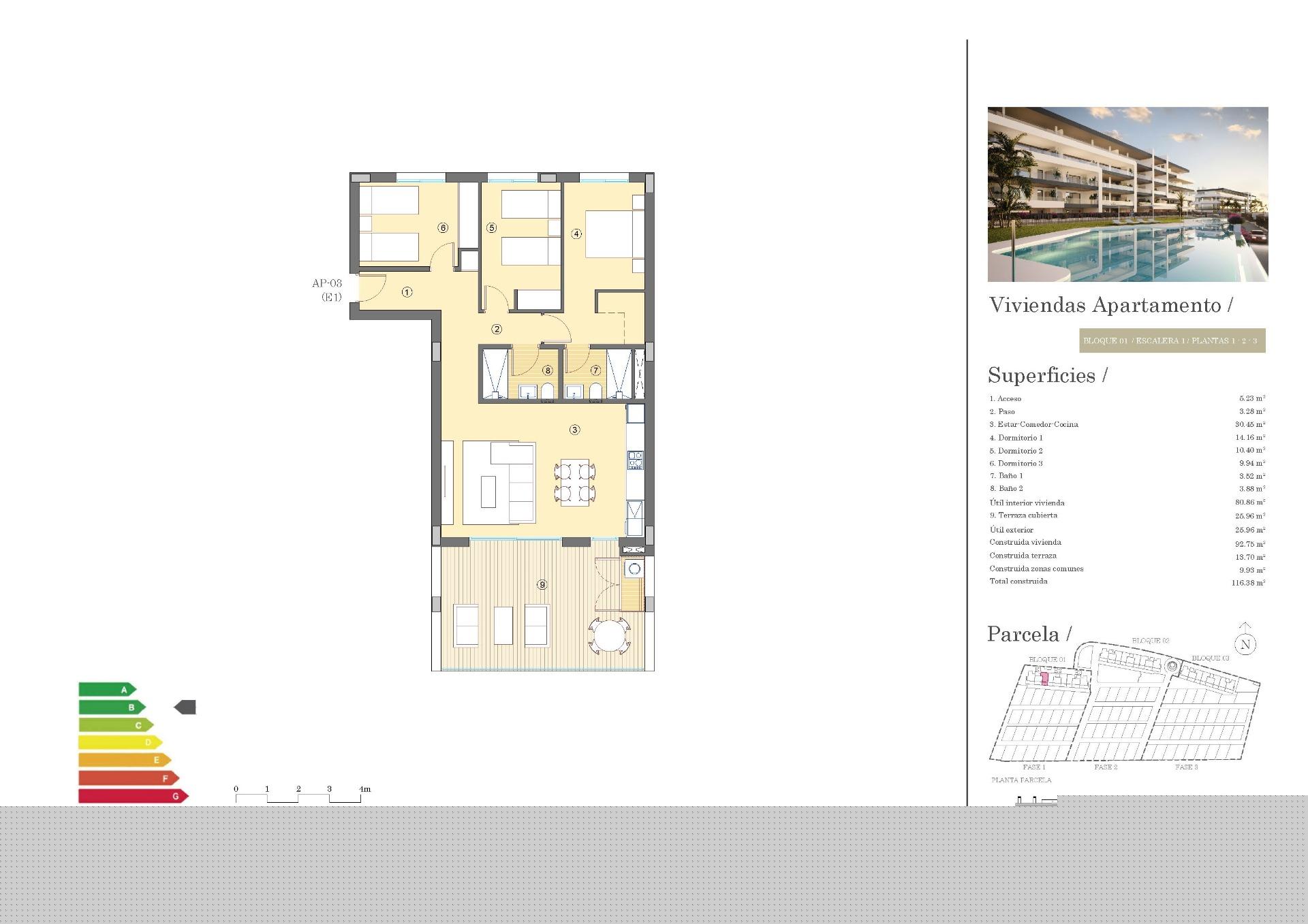 3 Bed, 2 Bath, ApartmentFor Sale, Mutxamel, Alicante