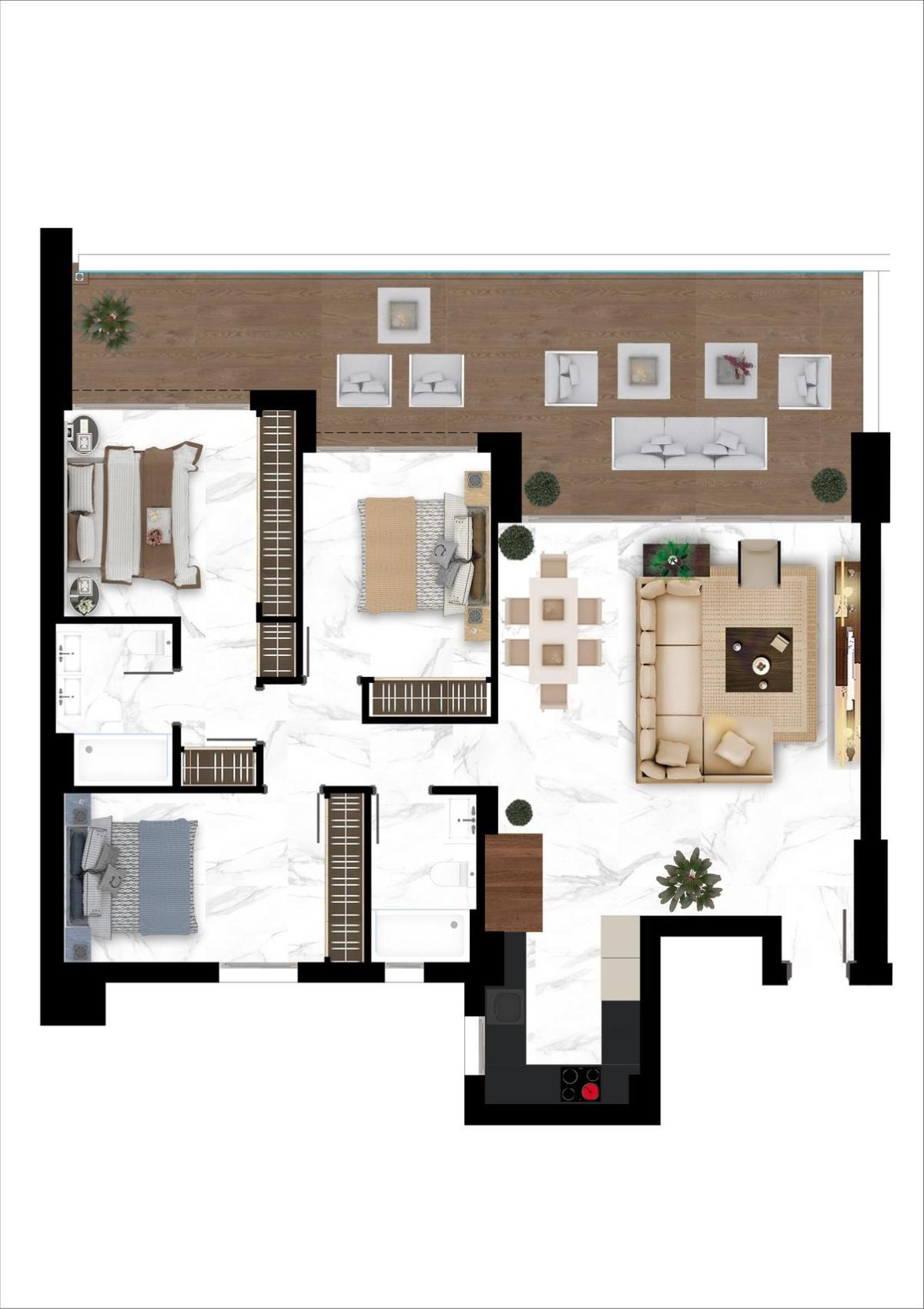 3 Bed, 2 Bath, ApartmentFor Sale, Marbella, Costa del Sol