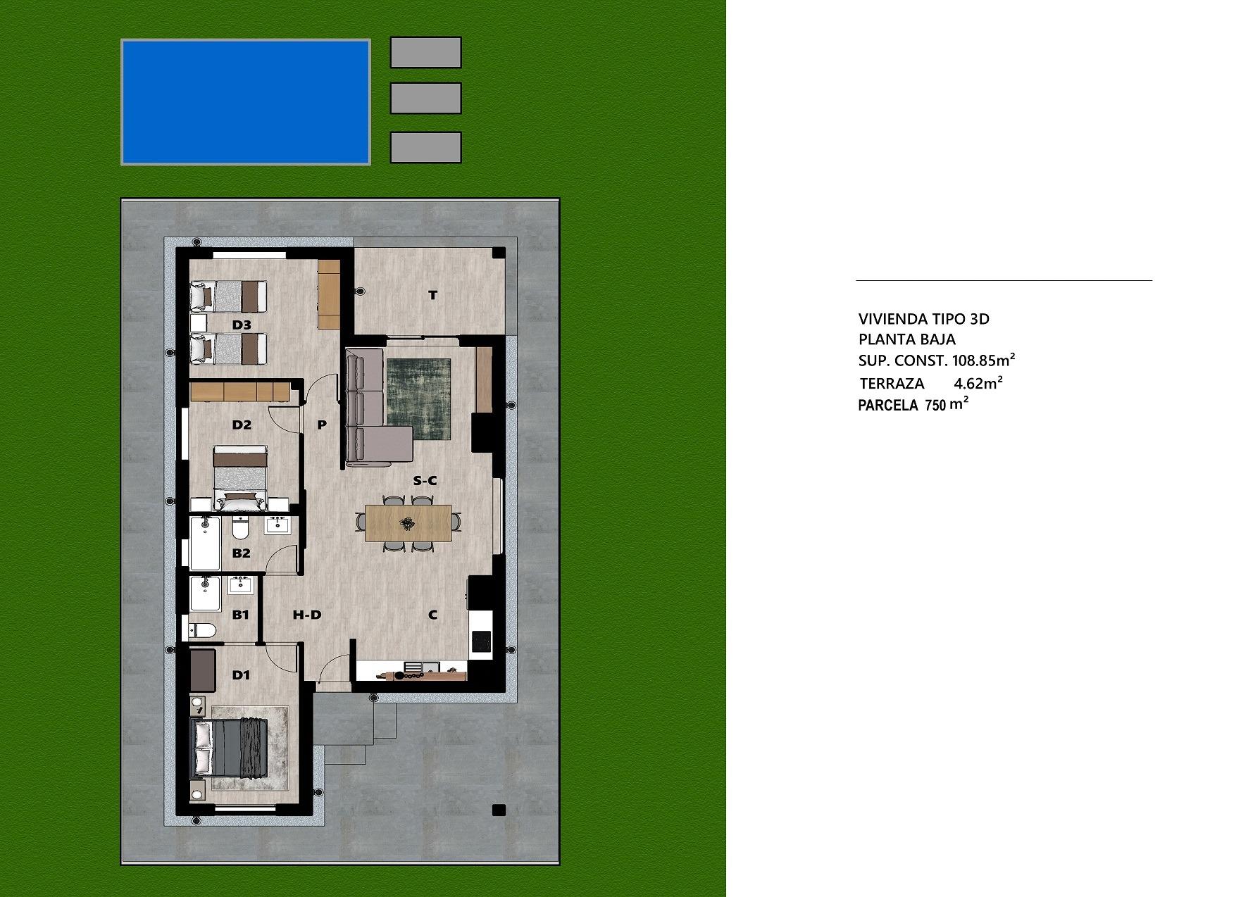 3 Bed, 2 Bath, HouseFor Sale, Moratalla, Murcia