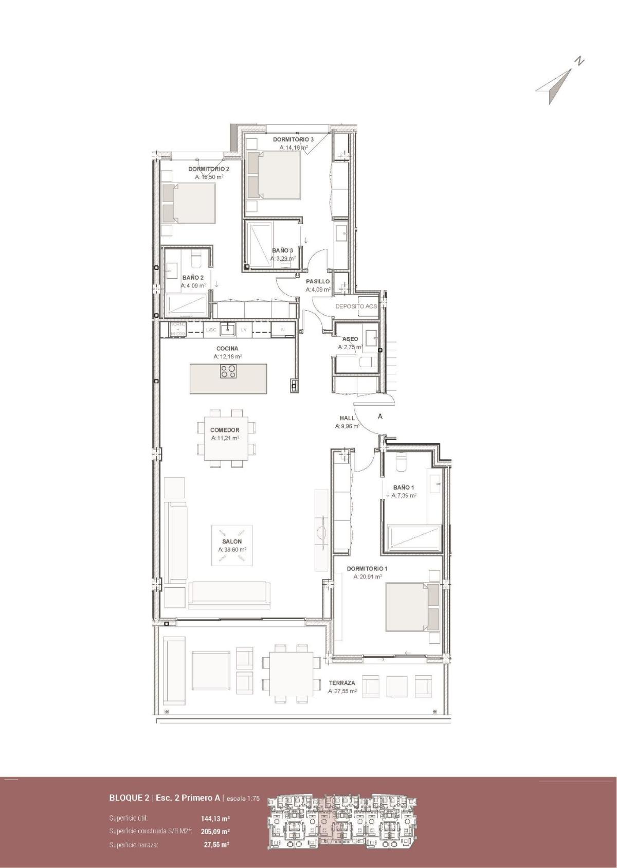 3 Bed, 3 Bath, ApartmentFor Sale, Estepona, Costa del Sol