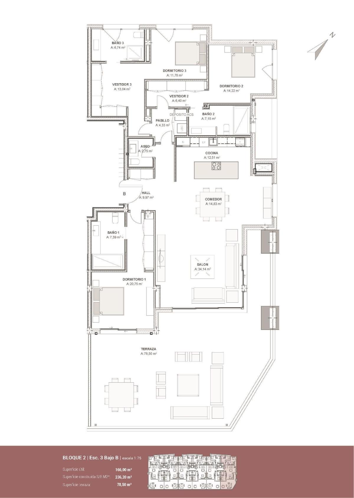 3 Bed, 3 Bath, ApartmentFor Sale, Estepona, Costa del Sol