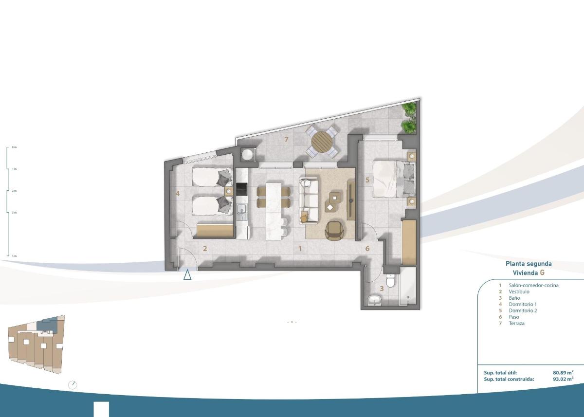 2 Bed, 1 Bath, ApartmentFor Sale, San Pedro Del Pinatar, Murcia