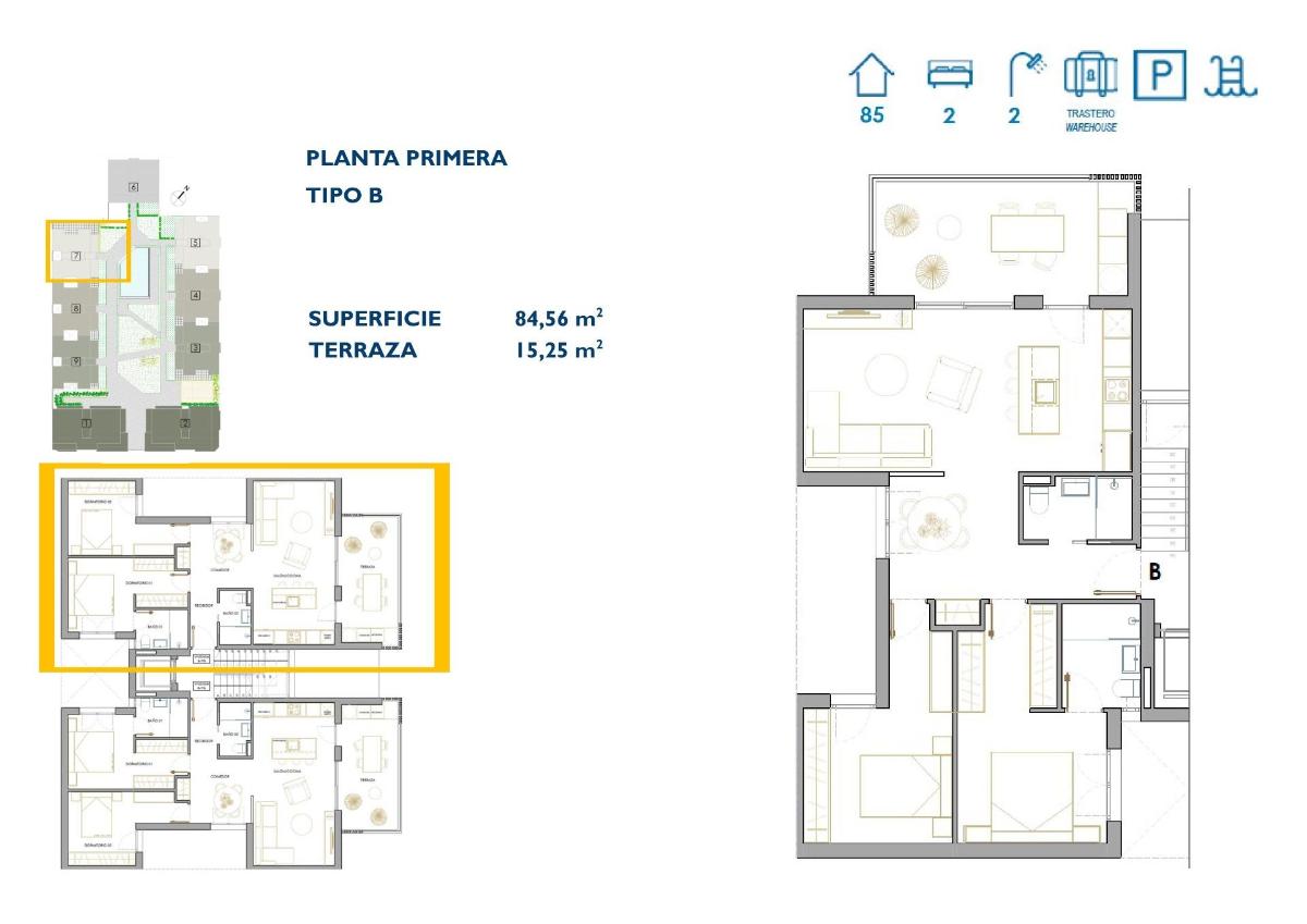 2 Bed, 2 Bath, ApartmentFor Sale, San Pedro Del Pinatar, Murcia