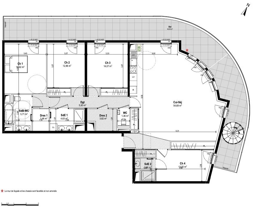 4 Bed, 3 Bath, ApartmentFor Sale, Nice, Alpes-Maritimes