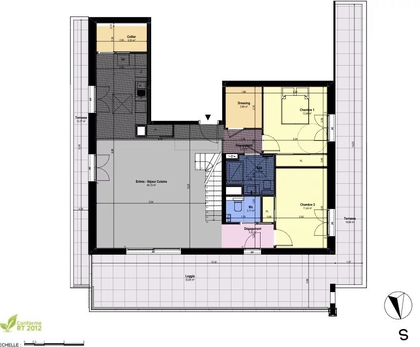 3 Bed, 2 Bath, ApartmentFor Sale, Châteauneuf-Grasse, Alpes-Maritimes