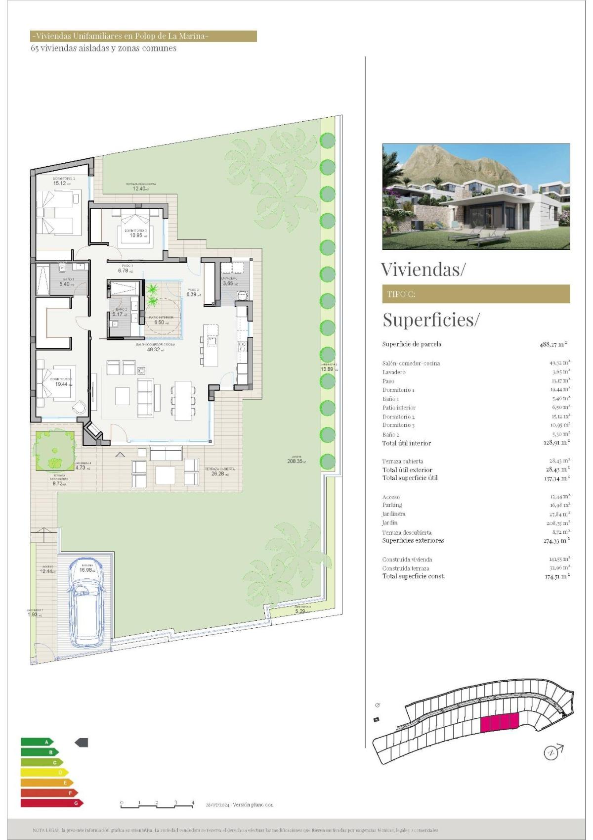 3 Bed, 2 Bath, HouseFor Sale, Polop, Alicante