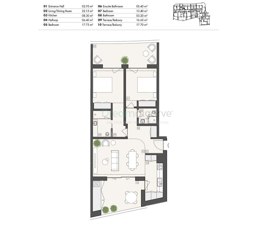 2 Bed, 2 Bath, ApartmentFor Sale, Lagos, Faro, 8600-282