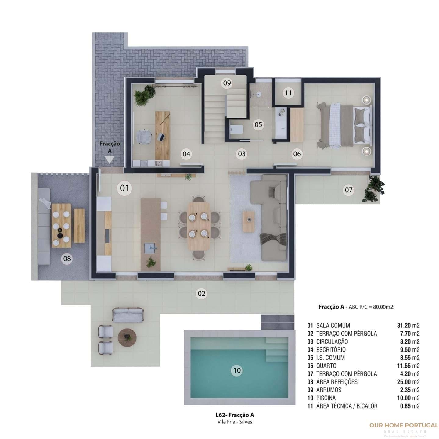 3 Bed, 2 Bath, HouseFor Sale, Silves, Faro, 8300-043