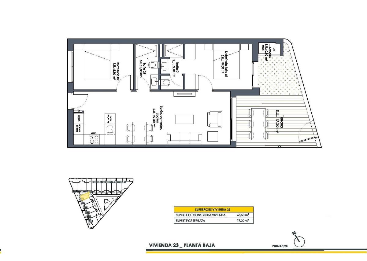2 Bed, 2 Bath, HouseFor Sale, San Fulgencio, Alicante