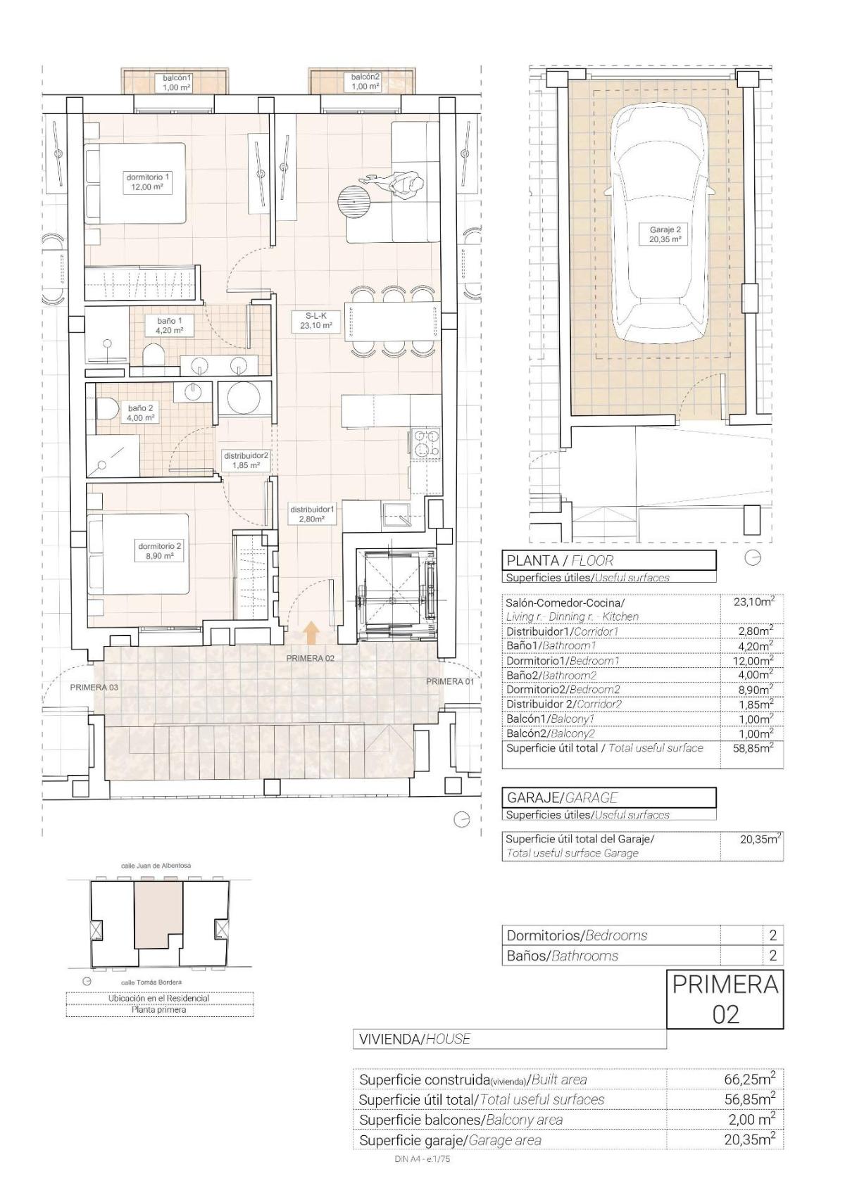 2 Bed, 2 Bath, ApartmentFor Sale, HondÃ³n de las Nieves, Alicante