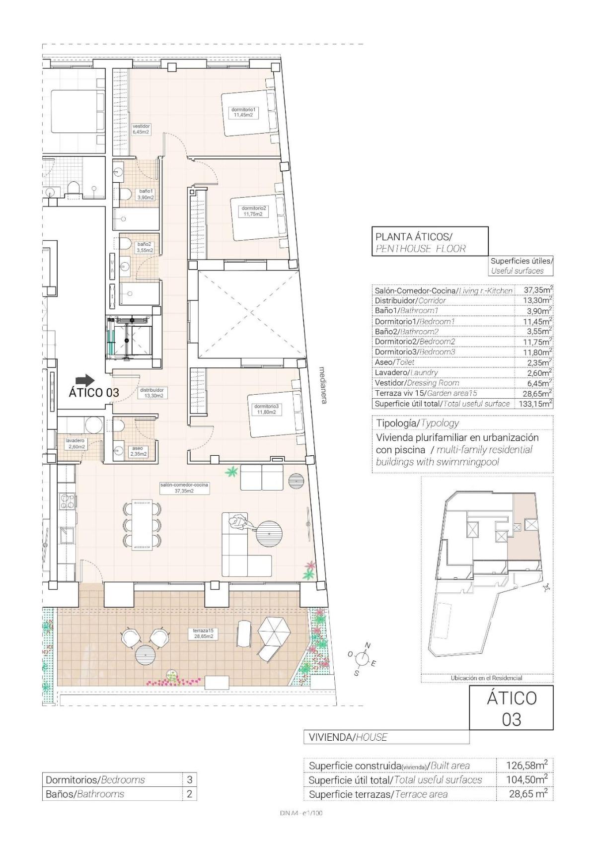3 Bed, 2 Bath, ApartmentFor Sale, HondÃ³n de las Nieves, Alicante