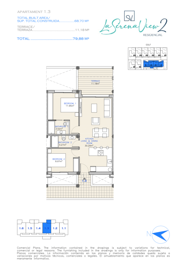 2 Bed, 2 Bath, ApartmentFor Sale, Los Alcazares, Murcia