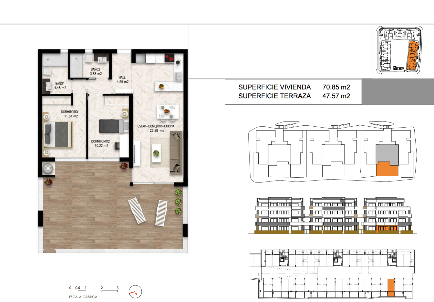 2 Bed, 2 Bath, ApartmentFor Sale, Orihuela Costa, Alicante