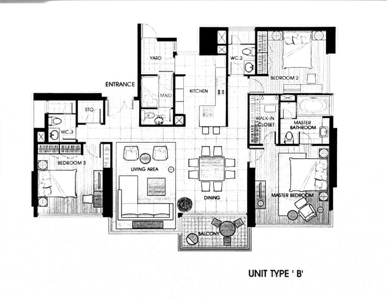 3 Bed, 4 Bath, ApartmentFor Sale, Ekkamai, Bangkok
