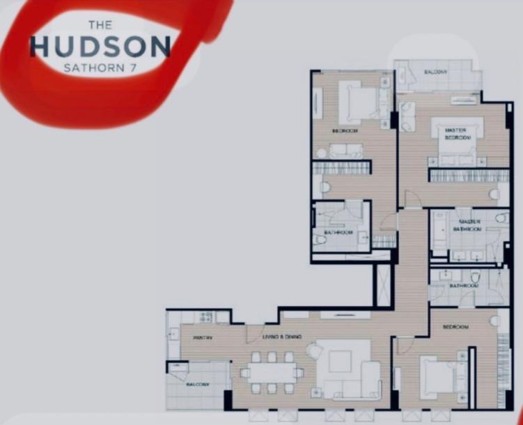 3 Bed, 3 Bath, ApartmentFor Sale, Silom, Bangkok