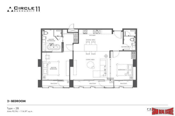 2 Bed, 2 Bath, ApartmentFor Sale, Nana, Bangkok