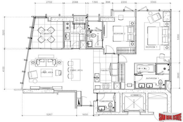 2 Bed, 3 Bath, ApartmentFor Sale, Thong Lo, Bangkok