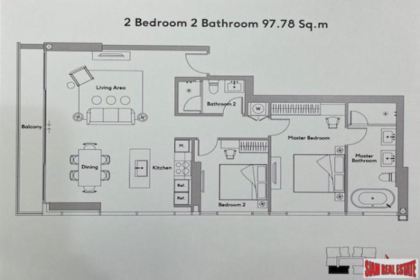 2 Bed, 2 Bath, ApartmentFor Sale, Thong Lo, Bangkok