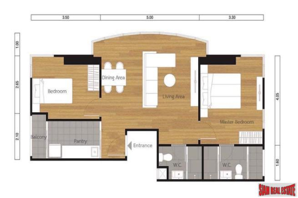 2 Bed, 2 Bath, ApartmentFor Sale, Phetchaburi, Bangkok