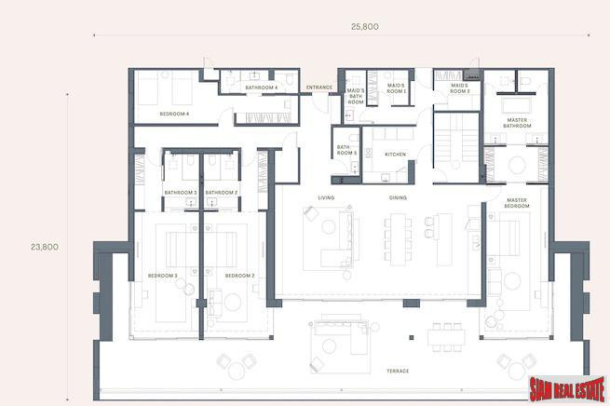 3 Bed, 3 Bath, ApartmentFor Sale, Layan, Phuket