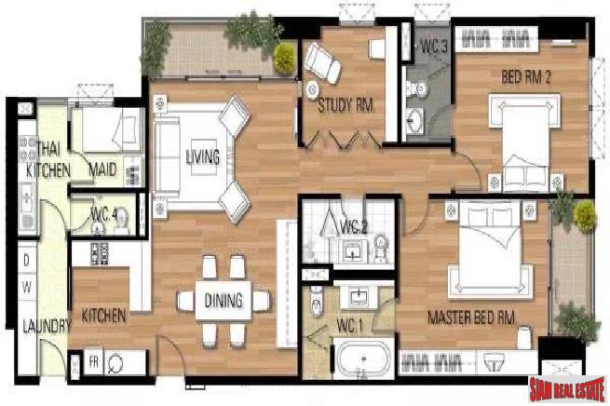 3 Bed, 3 Bath, ApartmentFor Sale, Phrom Phong, Bangkok