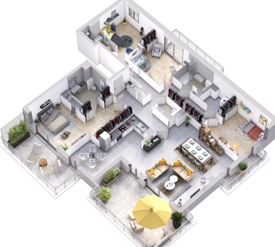 4 Bed, 3 Bath, ApartmentFor Sale, Le Cannet, Alpes-Maritimes