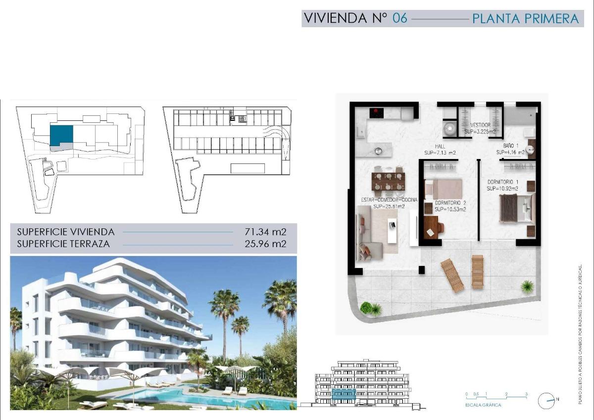 2 Bed, 1 Bath, ApartmentFor Sale, Mil Palmeras, Alicante