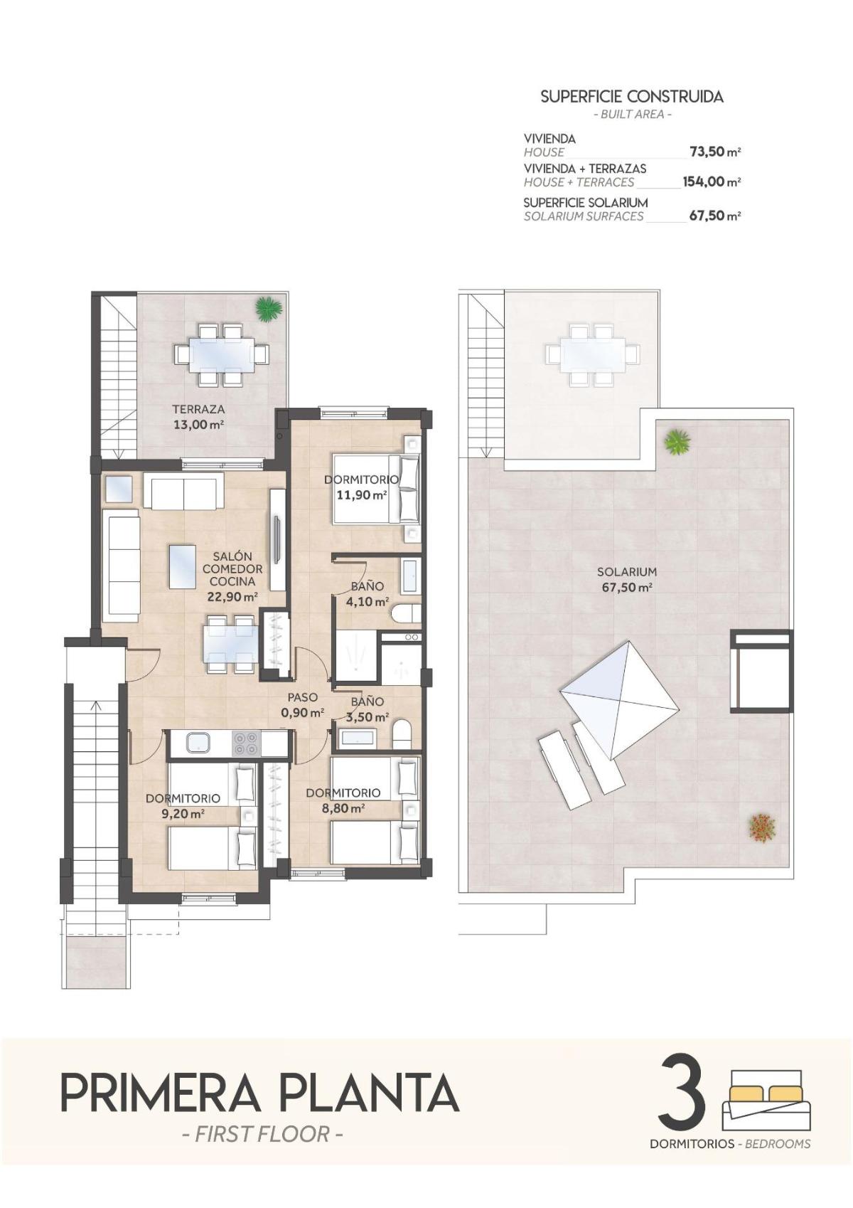 3 Bed, 2 Bath, HouseFor Sale, San Miguel de Salinas, Alicante