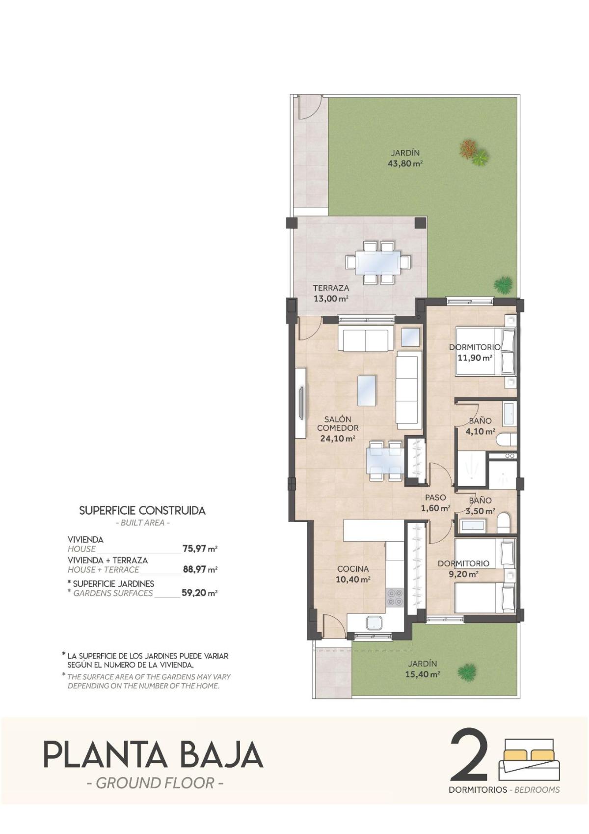 2 Bed, 2 Bath, HouseFor Sale, San Miguel de Salinas, Alicante