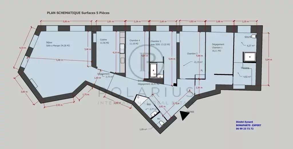 4 Bed, 2 Bath, ApartmentFor Sale, Nice, Alpes-Maritimes
